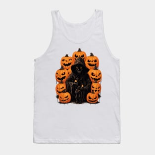 Creepy Halloween Design Tank Top